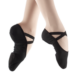 So Danca Black Stretch Canvas Ballet Slipper