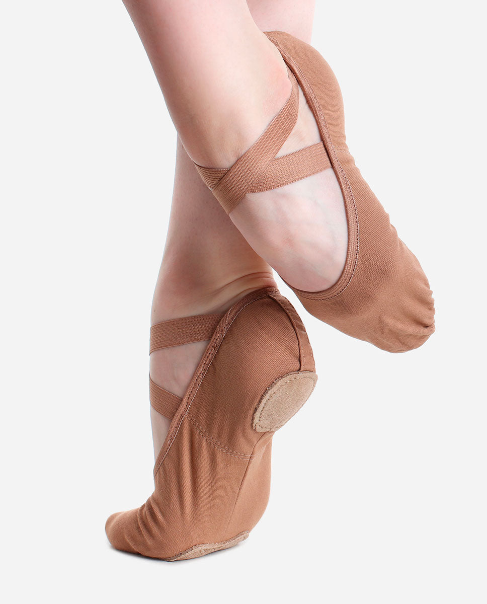 So Danca Suntan Stretch Canvas Ballet Slipper